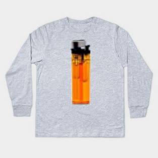 Pixel Lighter Orange OG Kids Long Sleeve T-Shirt